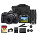 Canon EOS R100 Mirrorless Camera with 18-45mm & 75-300mm Double Lens Bundle